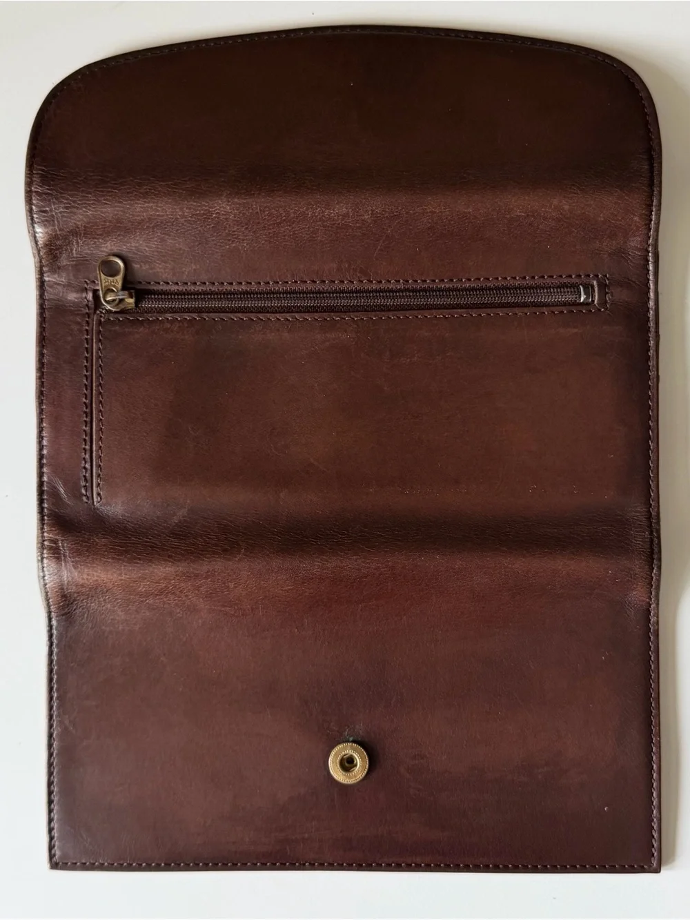 Vintage Coach 4859 Combination Wallet Checkbook – Mahogany Water Buffalo Leather
